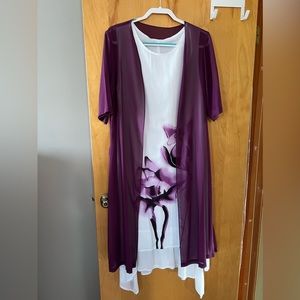 Women’s long dress removable jacket worn 2 times no stains marks mint condition